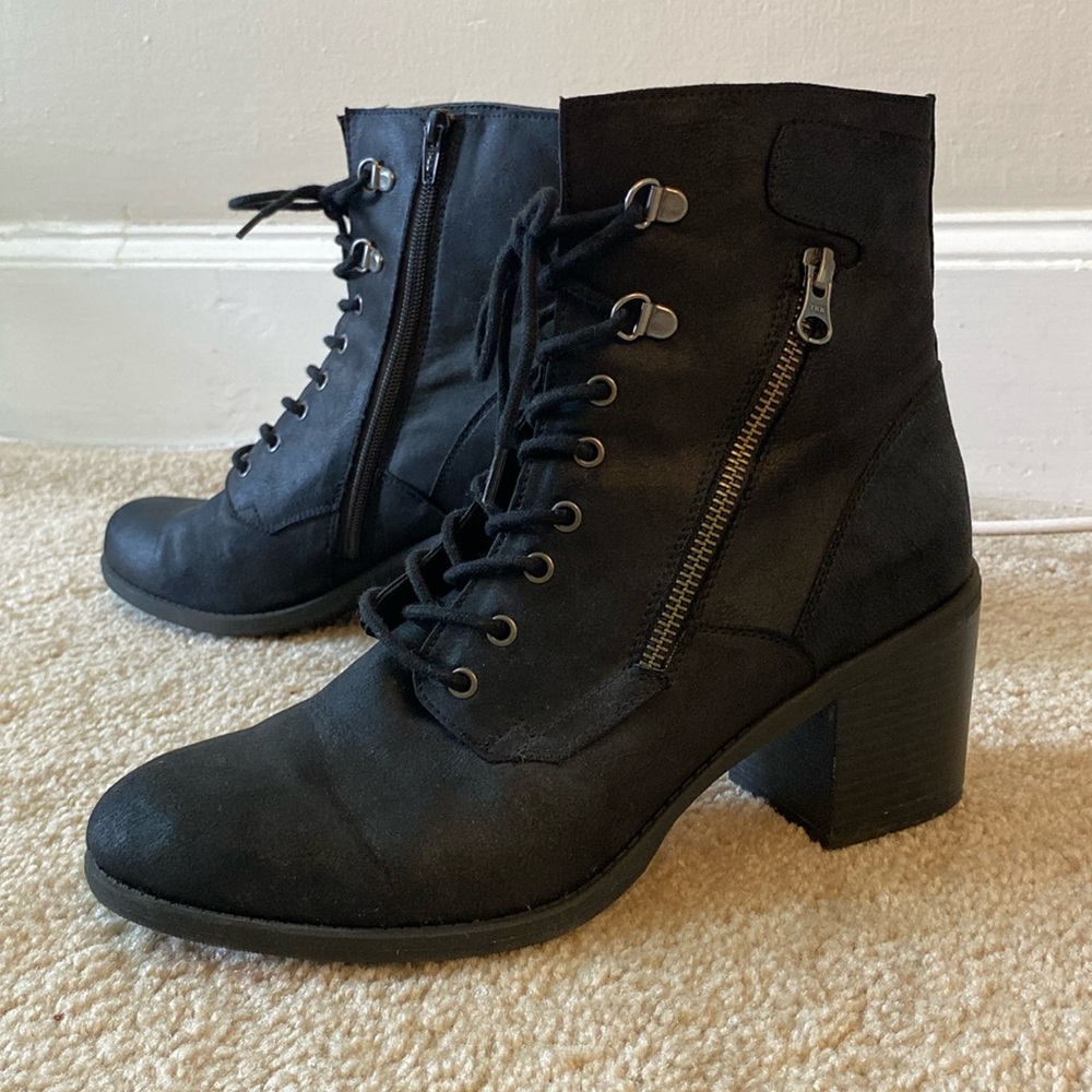 Heeled combat boots!
